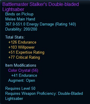 Battlemaster Stalkers Double Bladed Lightsaber